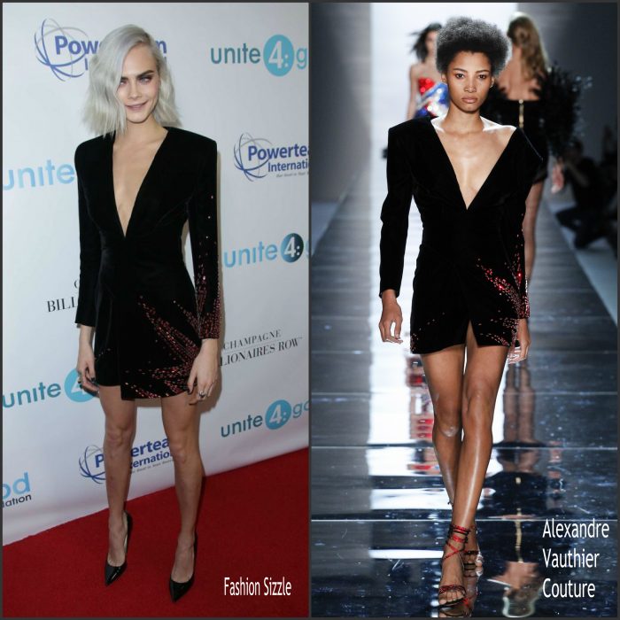 Cara Delevingne In Alexandre Vauthier Couture – 4th Annual unite4:humanity gala in Los Angeles