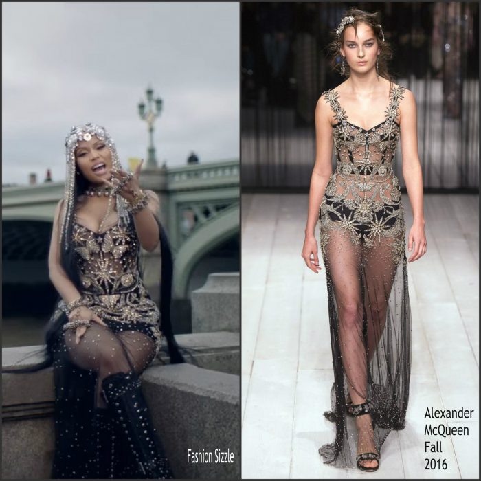 Nicki Minaj  In Alexander McQueen –  No Frauds Video