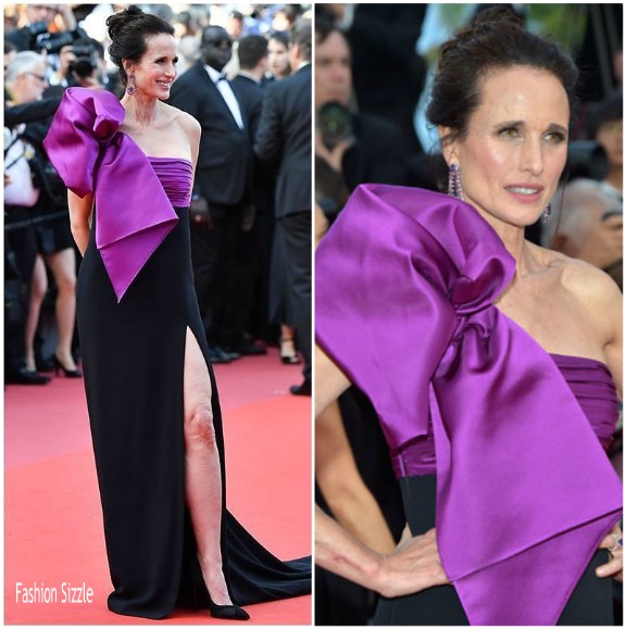 Andie Macdowell In Roberto Cavalli Couture – ‘The Meyerowitz Stories’ Cannes Film Festival Premiere