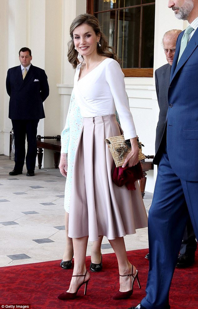 Queen Letizia Of Spain In Topshop Uk State Visit Fashionsizzle