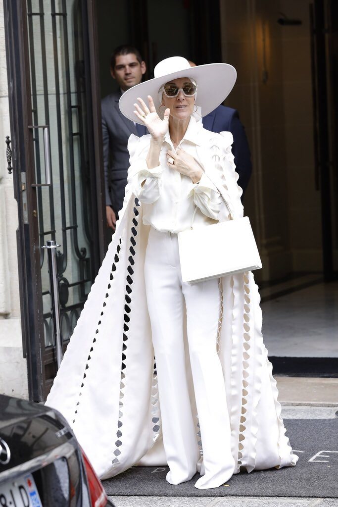 Celine Dion In Ralph & Russo Couture – Out In Paris