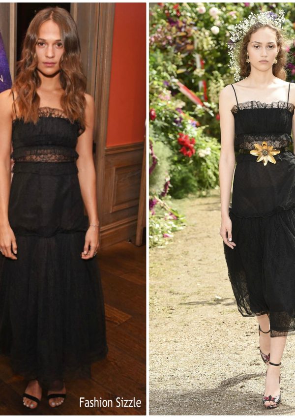 Alicia Vikander In Rodarte  At  ‘Tulip Fever’ London Screening