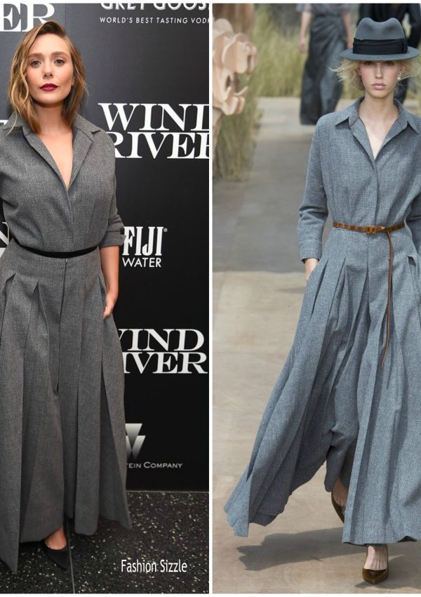 Elizabeth Olsen In  Christian Dior Couture – ‘Wind River’ New York Screening