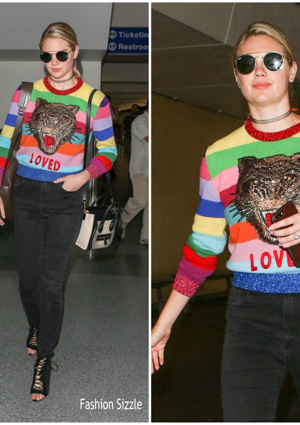 Kate Upton In Gucci  At  LAX Arrival