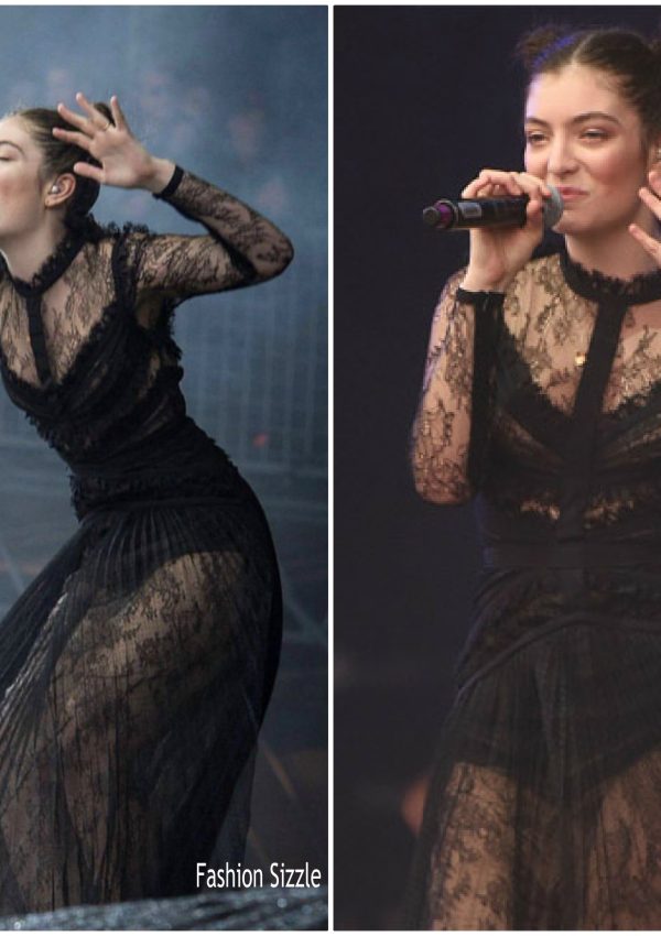 Lorde In Elie Saab  At 2017 Outside Lands Music and Arts Festival