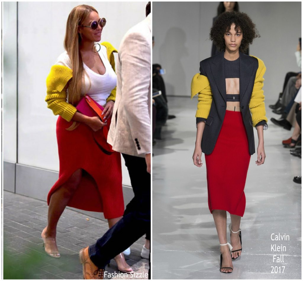 Beyonce Knowles  In Calvin Klein – Out In New York