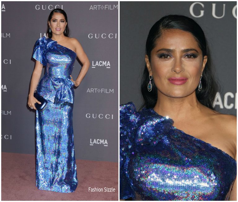 Salma Hayek In Gucci 2017 Lacma Art Film Gala 0115