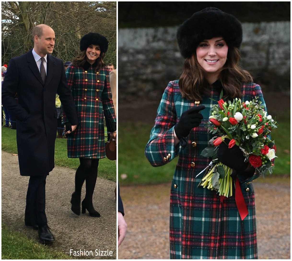 Duchess Kate Middleton In Miu Miu – Christmas Day Church Service In England