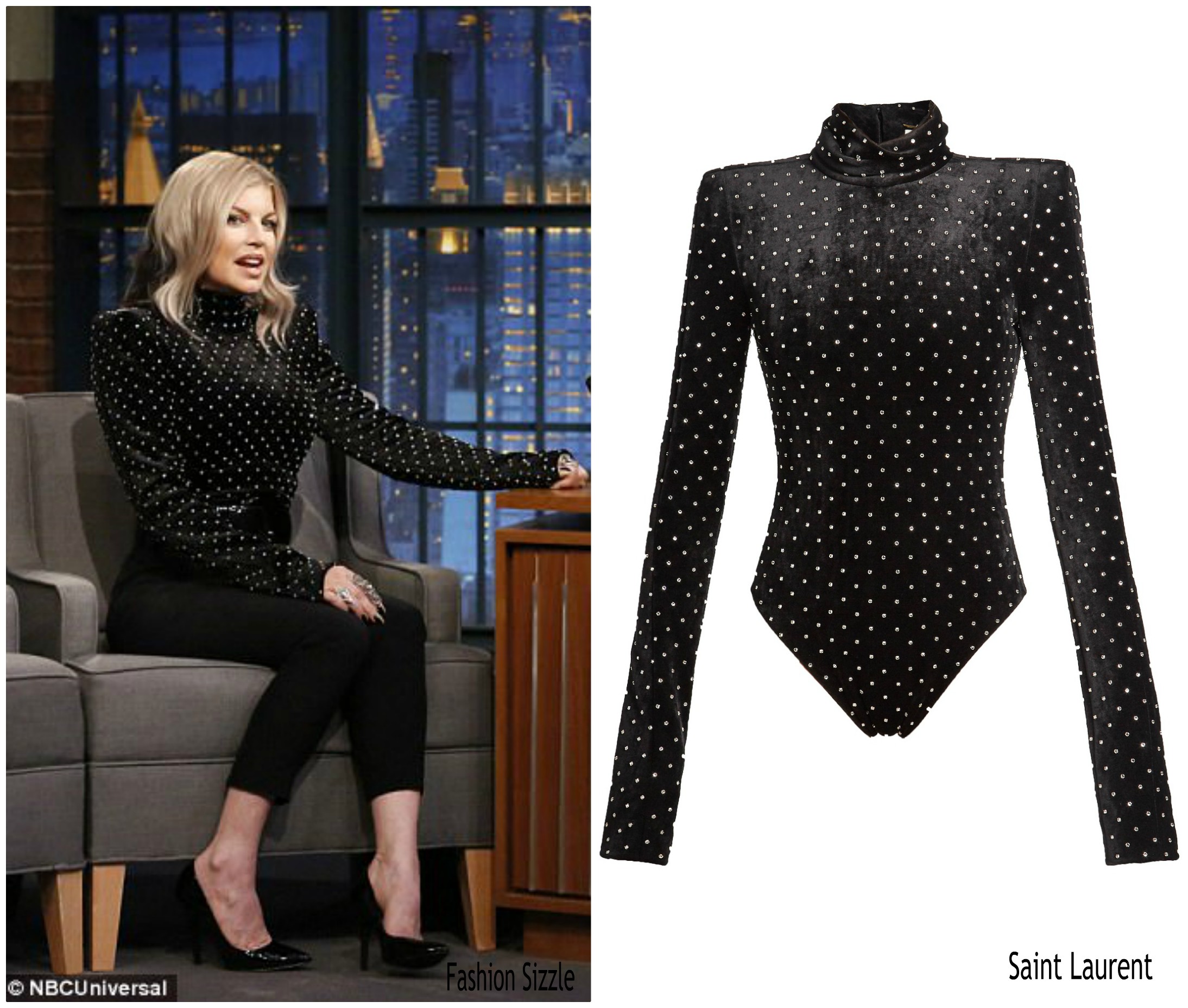 Fergie in Saint Laurent @ ‘Late Night with Seth Meyers’