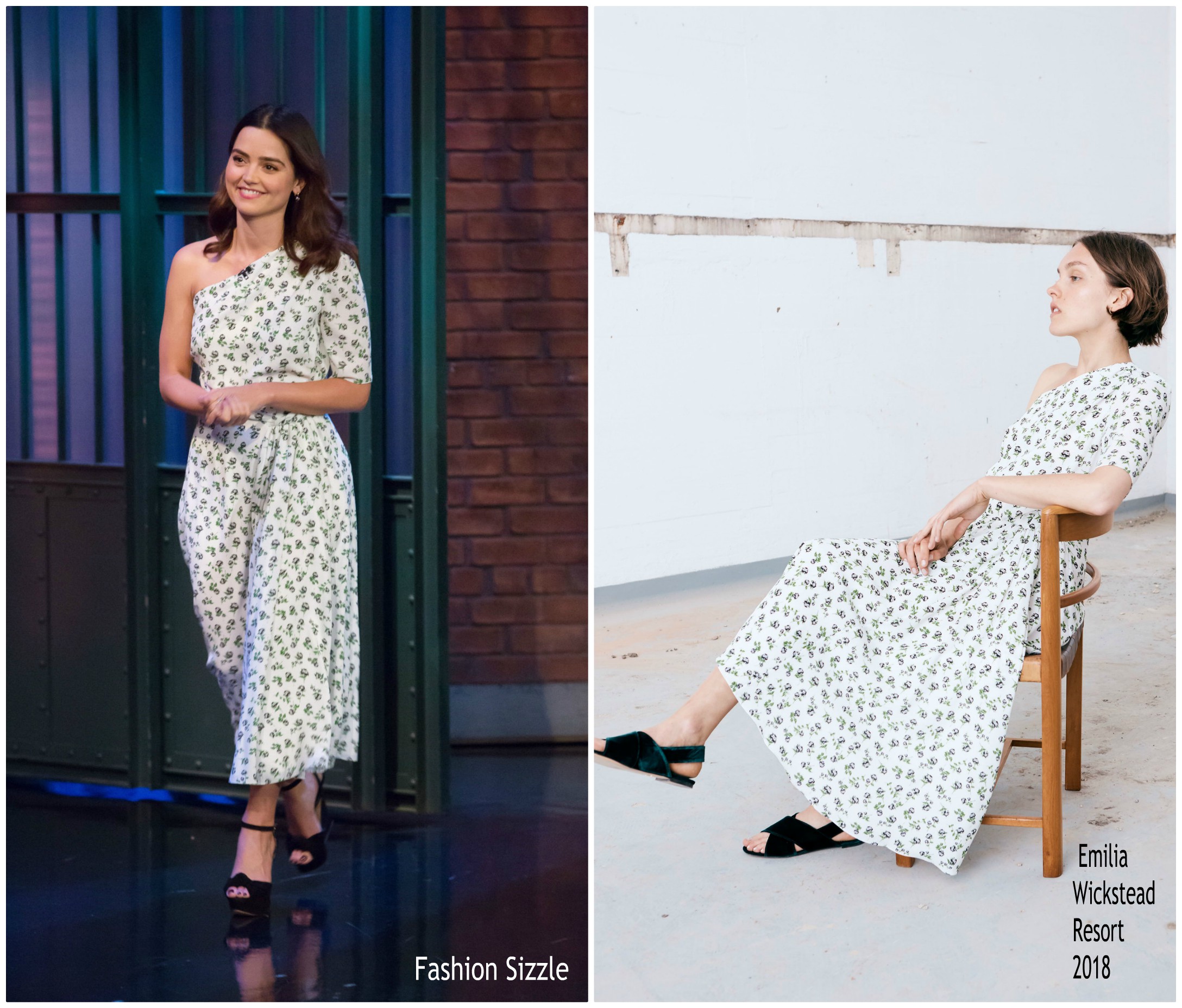 Jenna Coleman In Emilia Wickstead – Late Night with Seth Meyers