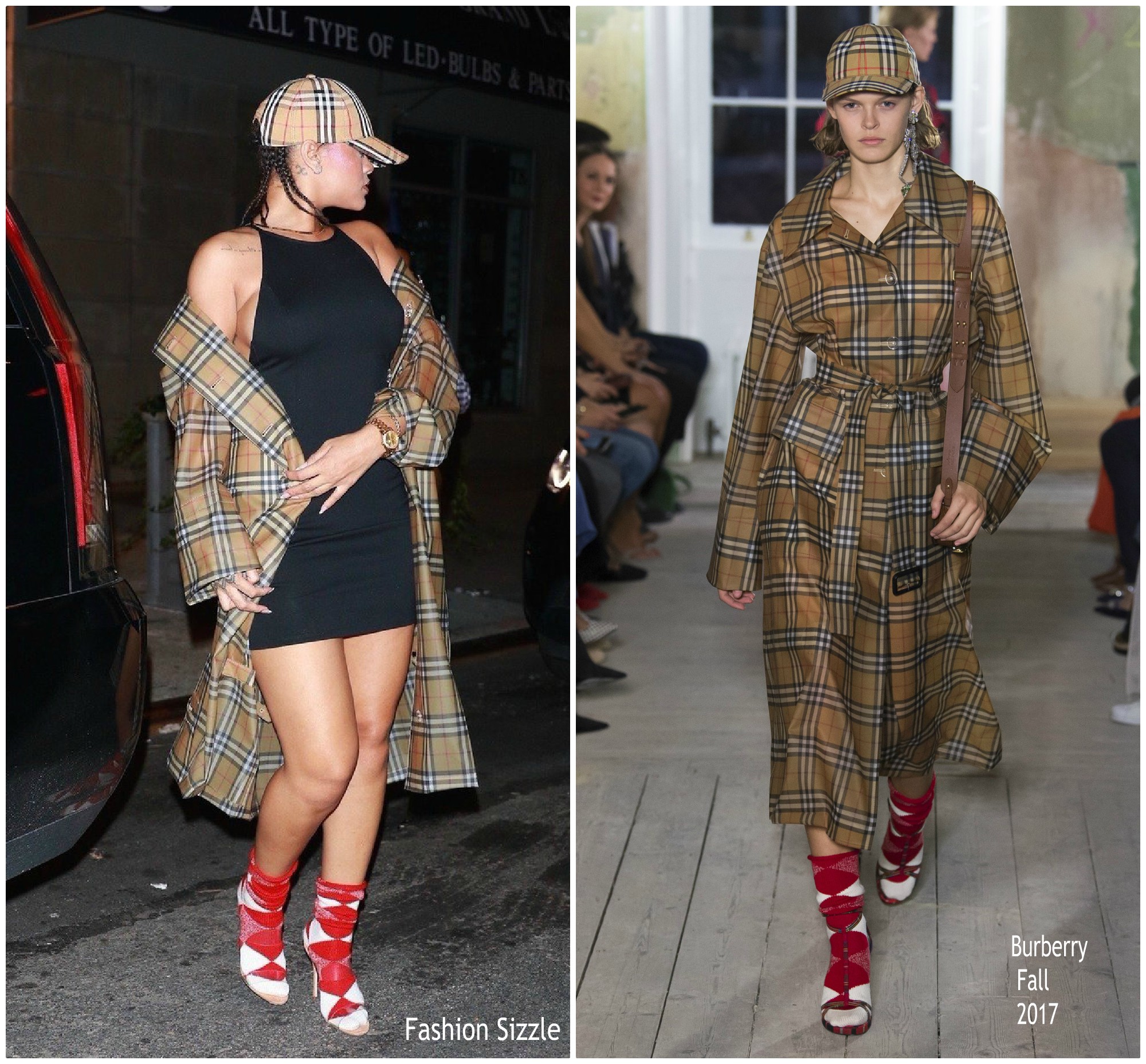 Rihanna In Burberry – Out In New York