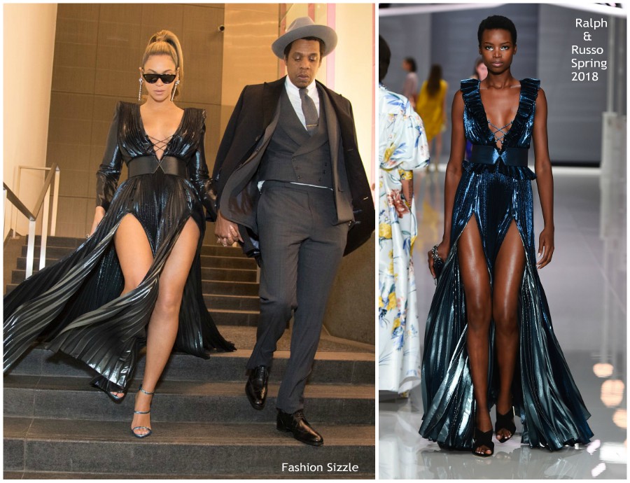 Beyonce In Ralph & Russo   @  2018 Roc Nation’s 2018 Grammys Brunch 