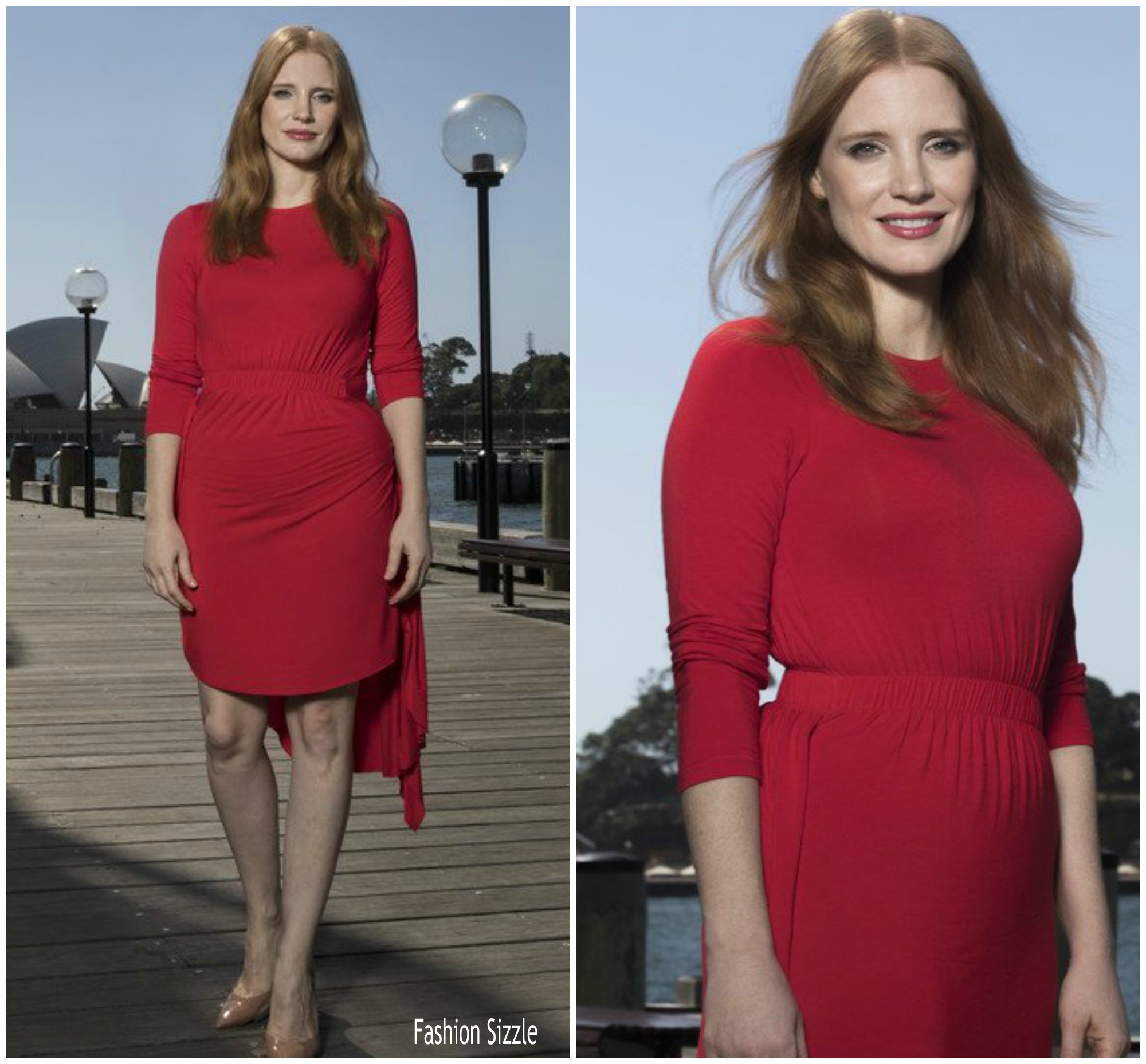 Jessica Chastain In Preen Line  @ ‘Molly’s Game’ Sydney Photocall