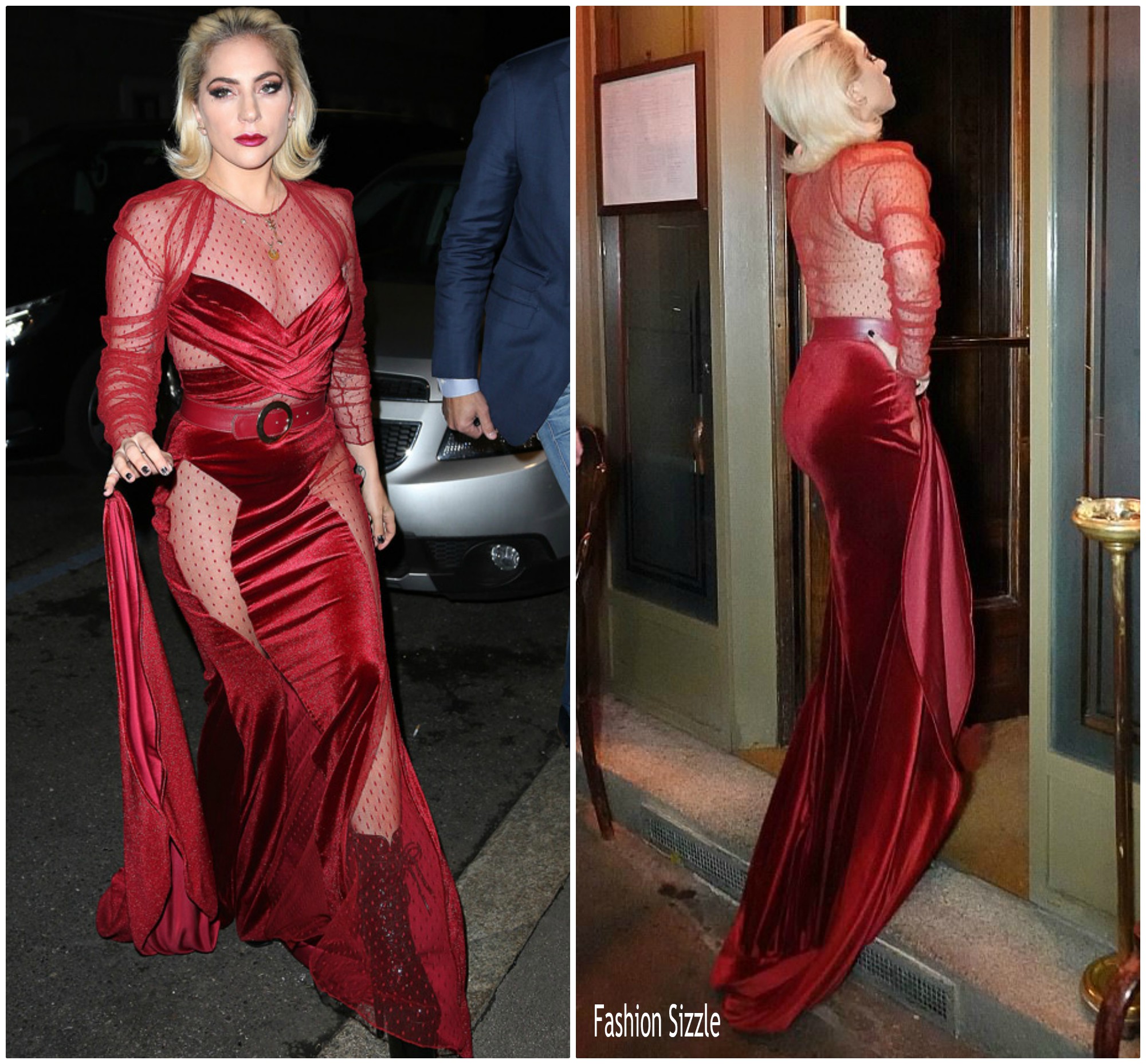 Lady Gaga  In Ted Khoury Couture – Out In Milan