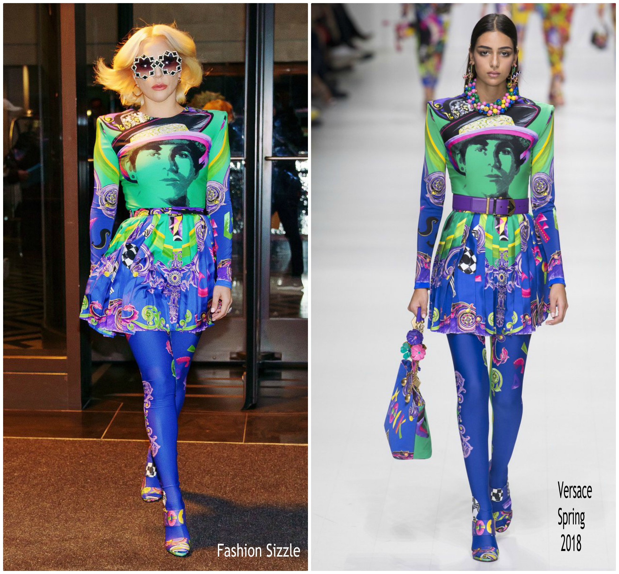 Lady Gaga  In Versace  Out In New York