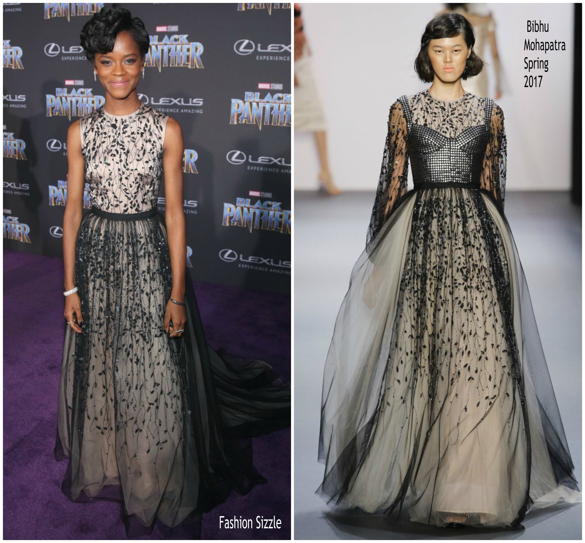 Letitia Wright In Bibhu Mohapatra Black Panther World Premiere