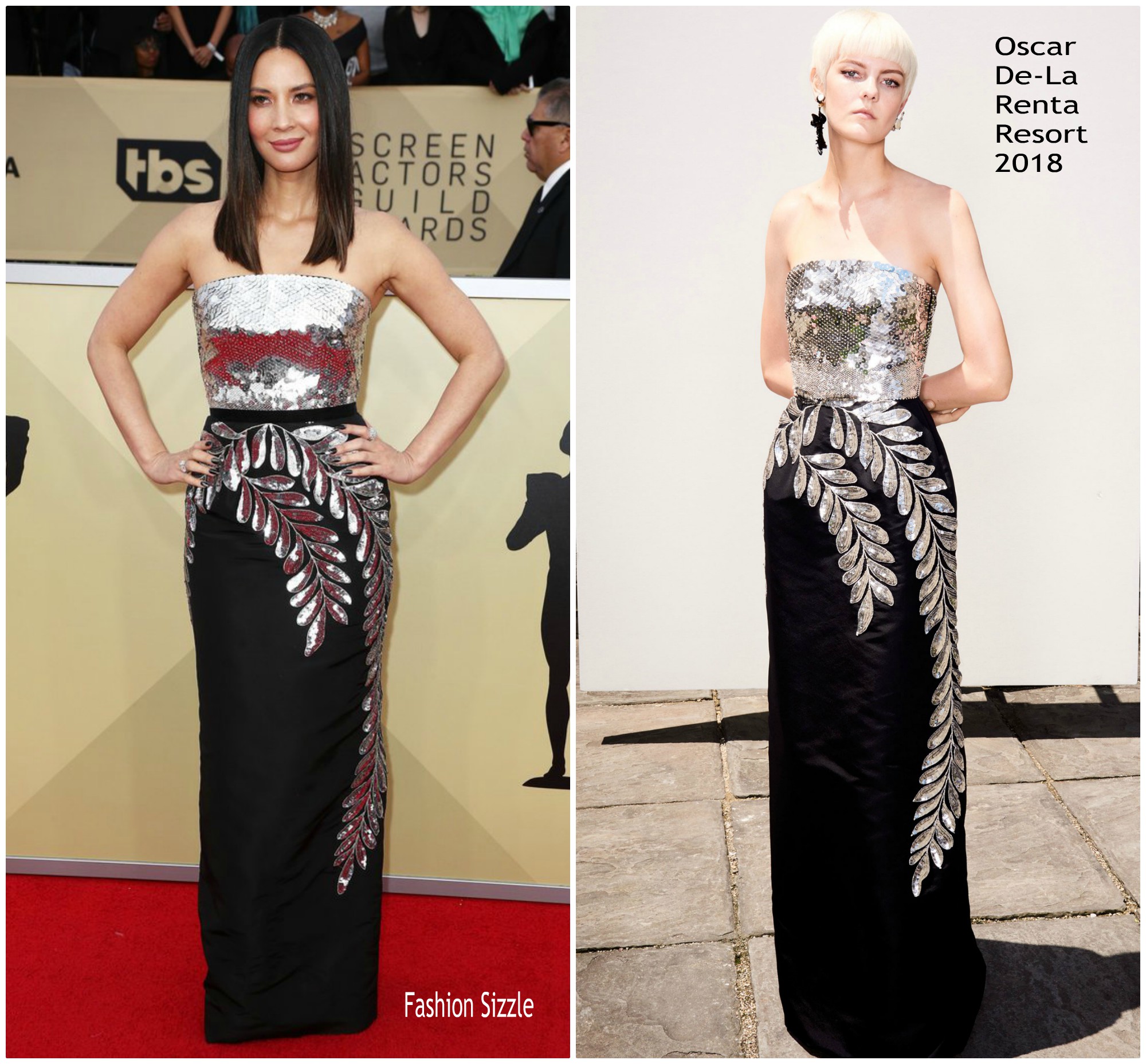 Olivia Munn In Oscar de la Renta @ 2018 SAG Awards – Fashion ...