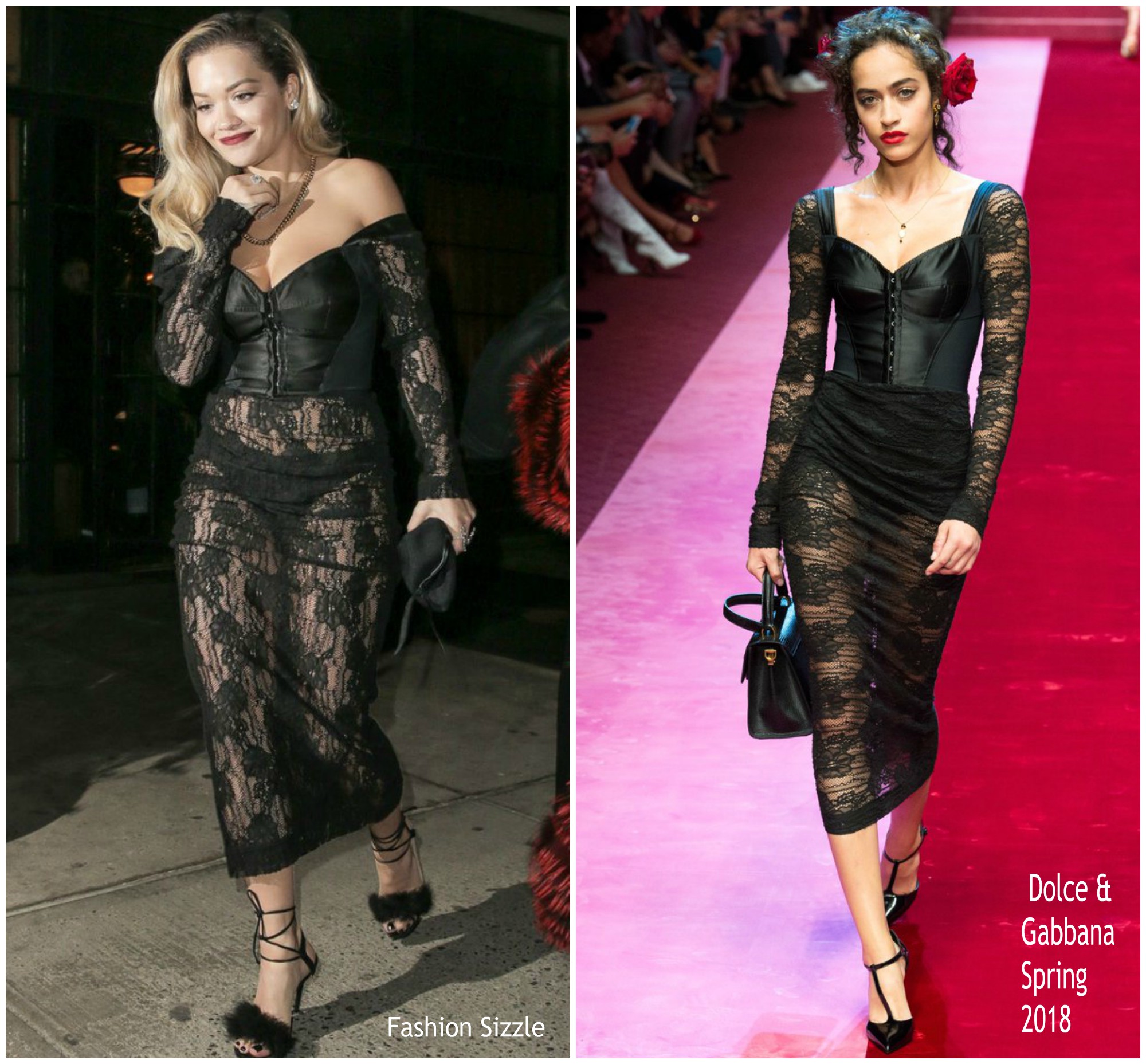 Rita Ora In   Dolce and Gabbana  @ Grammys  2018 After Party