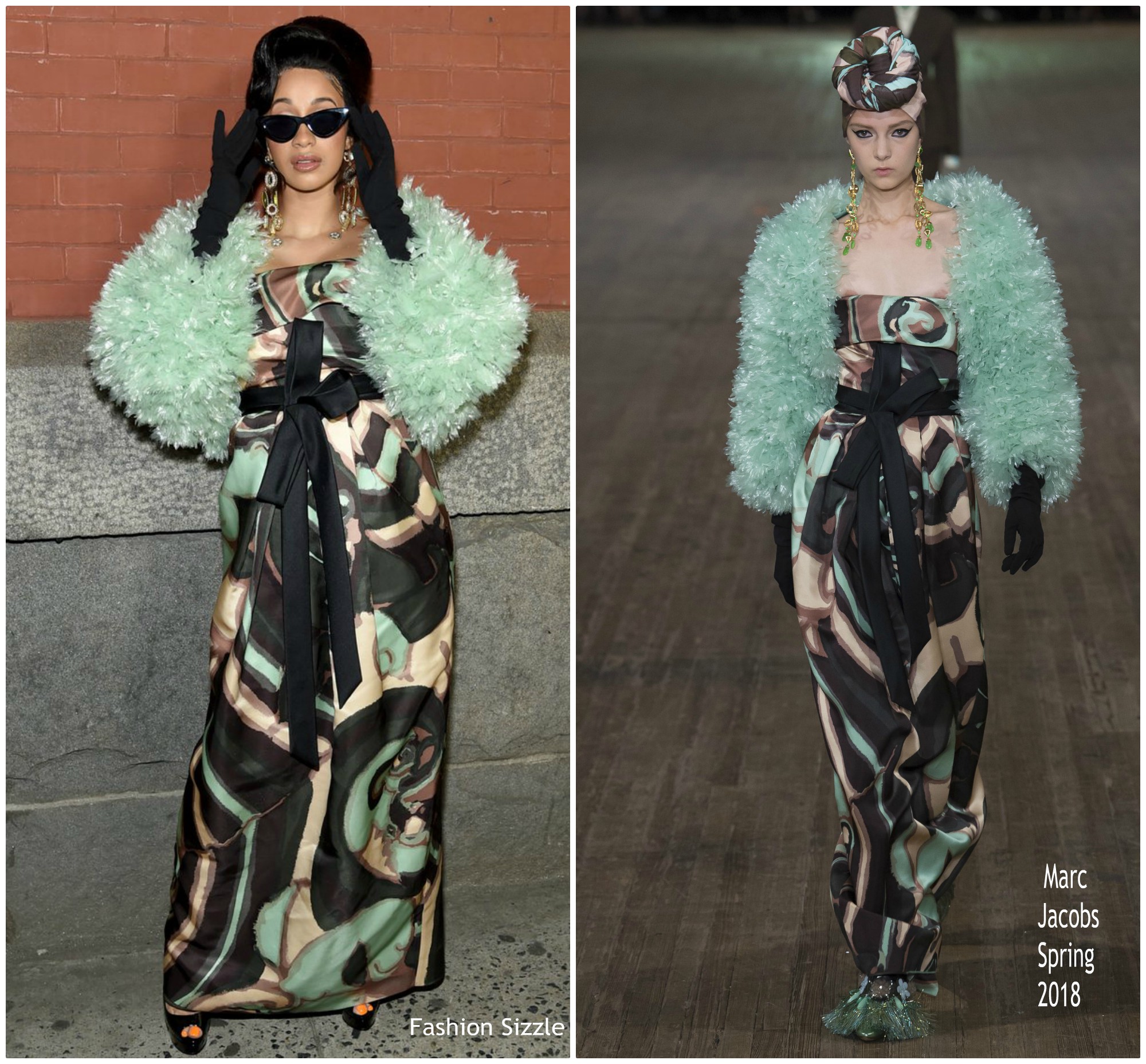Cardi B  In  Marc Jacobs @ Marc Jacobs  Fall 2018 NYFW Frontrow
