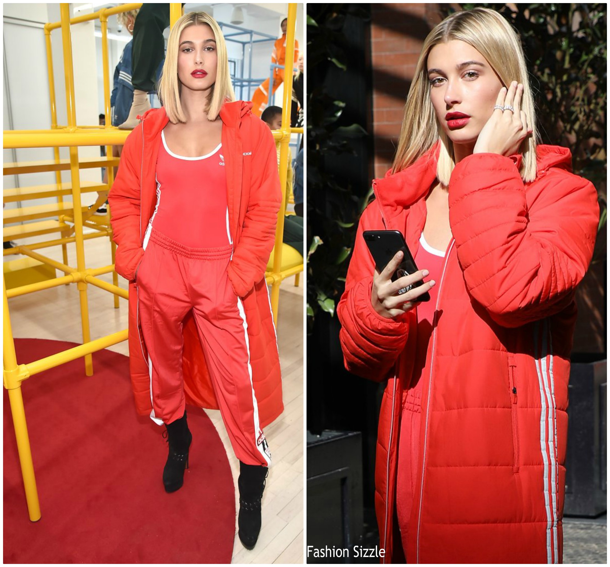 Hailey Baldwin In Adidas  @ Out  In New York