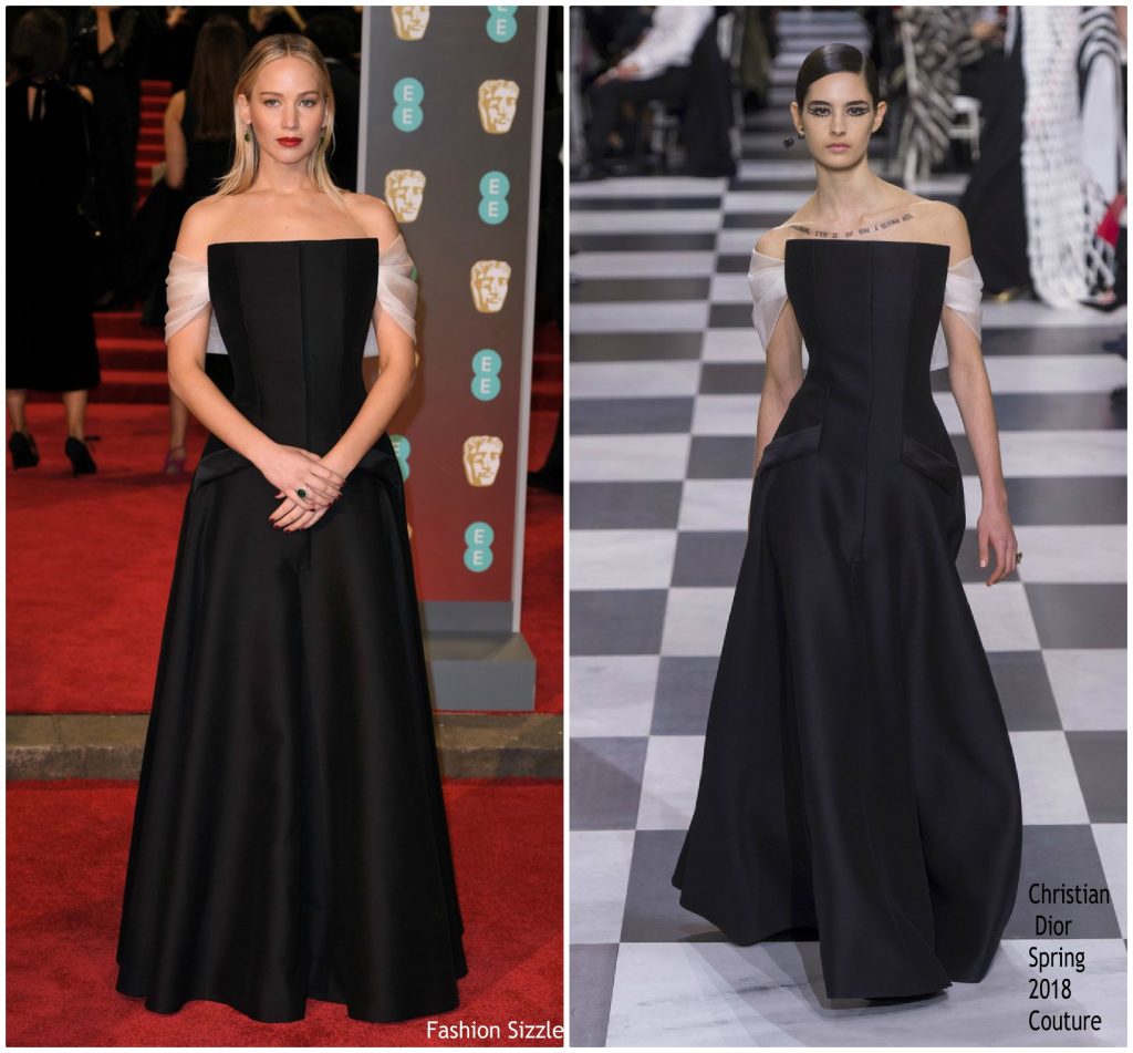 Jennifer Lawrence In Christian Dior Couture @ 2018 BAFTAs