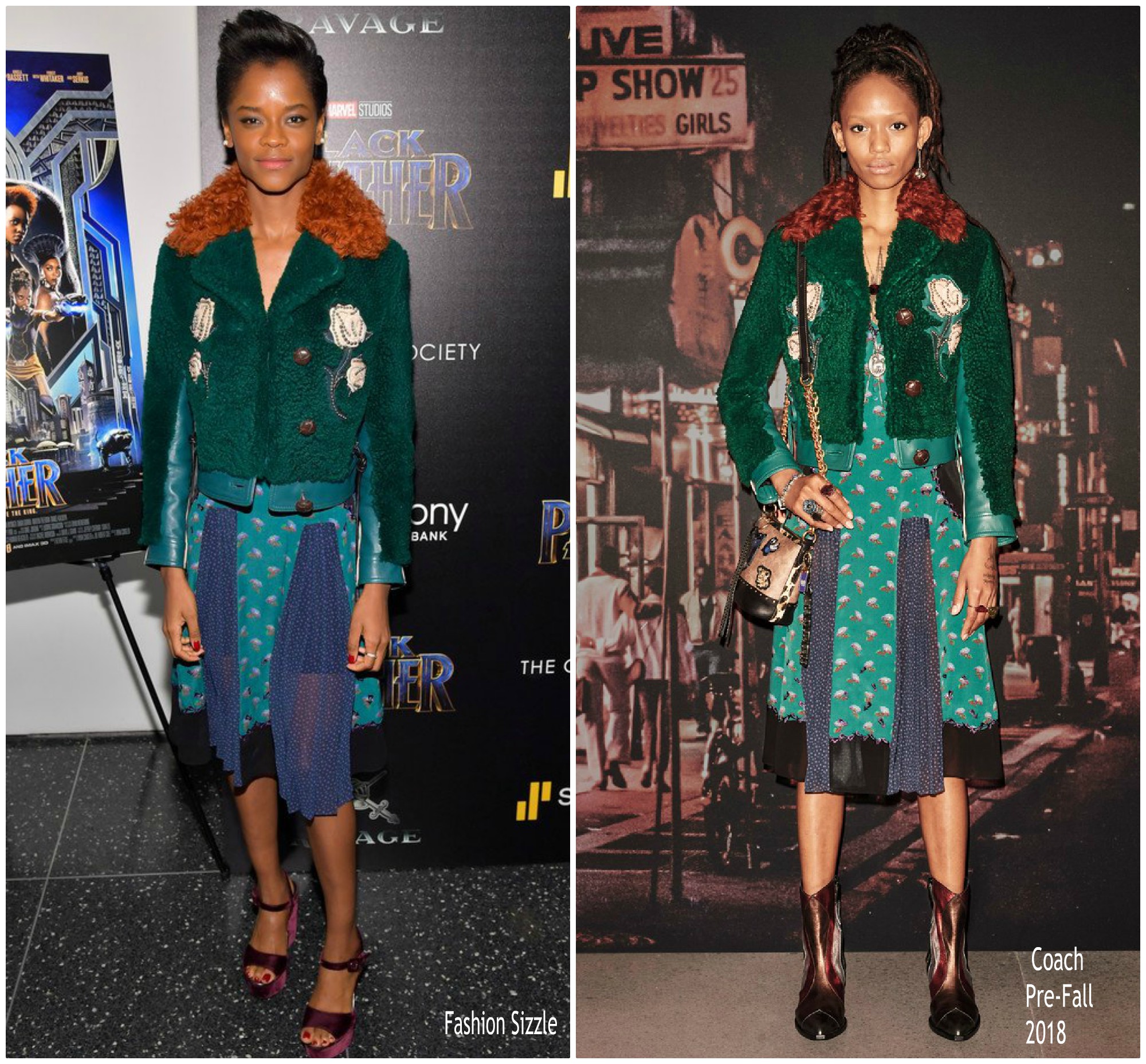 Letitia Wright ​In Coach   @ “Black Panther” New York Screening