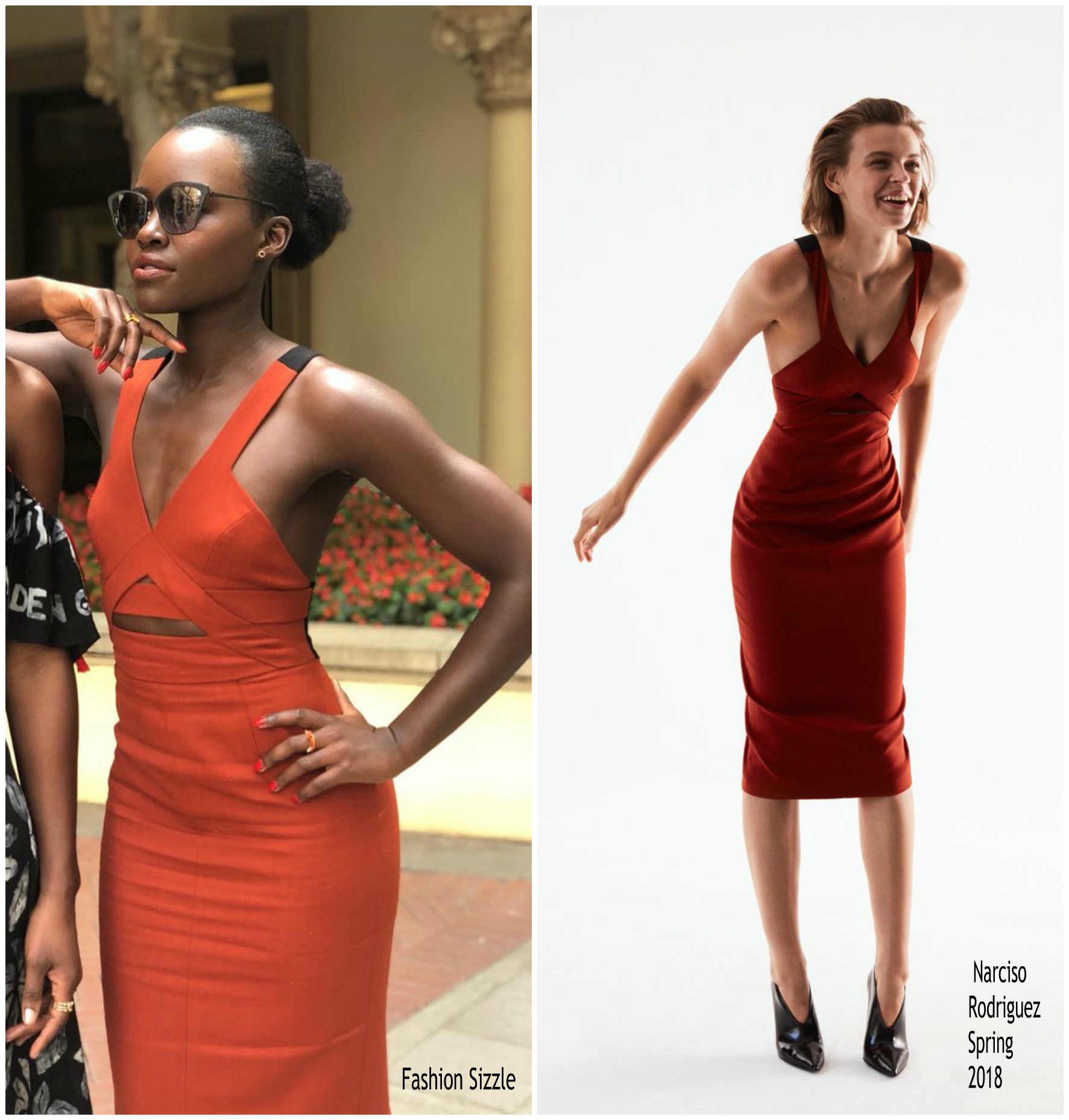 Lupita Nyong’o  In Narciso Rodriguez  @ Black Panther  Press in Johannesburg, South Africa.