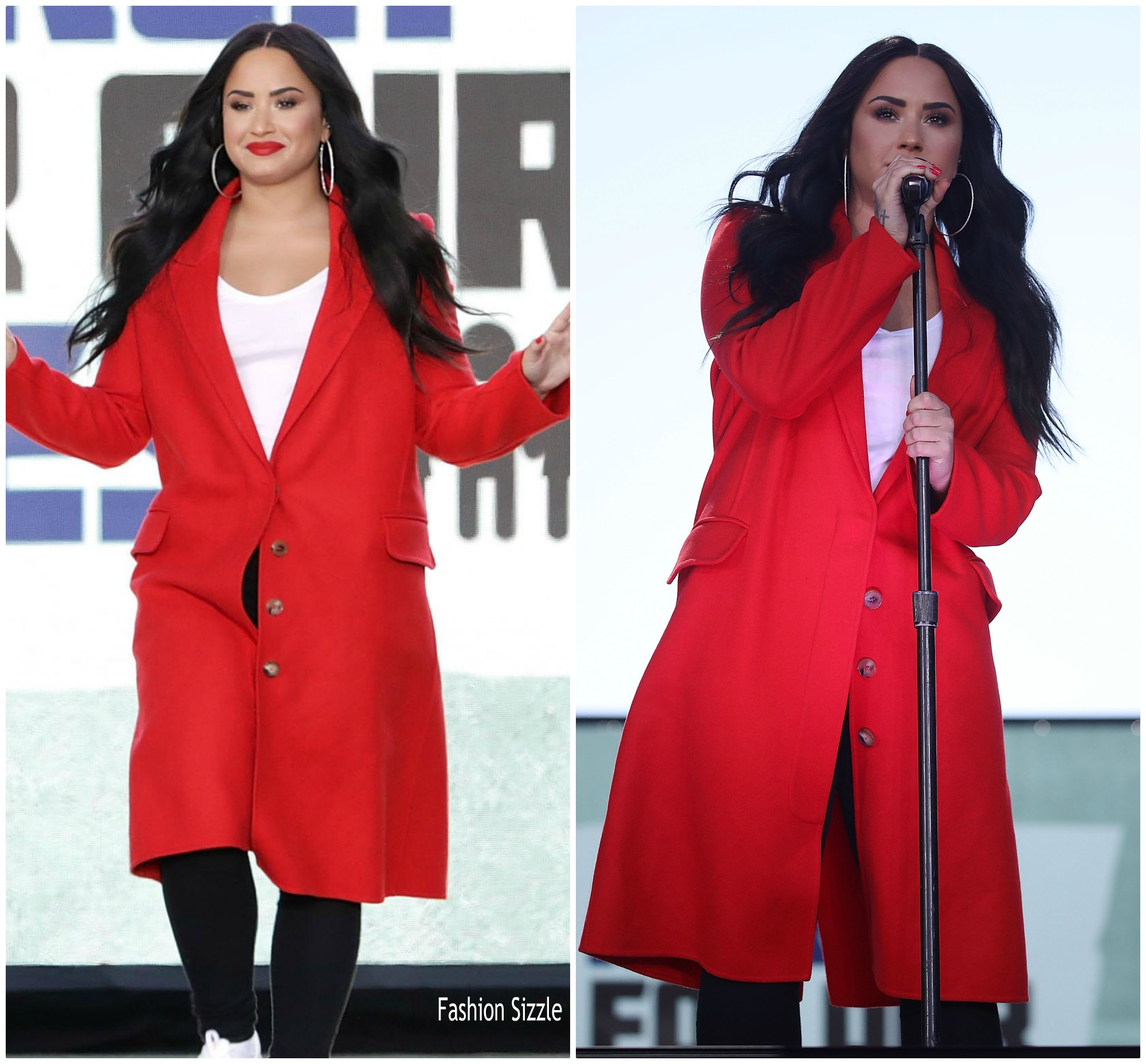 Demi Lovato  In Alexander Mcqueen Performing @ March For Our Lives