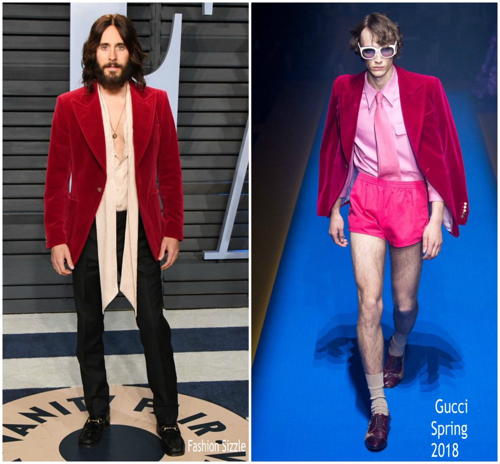 Jared Leto In Gucci @ 2018 Vanity Fair Oscar Party