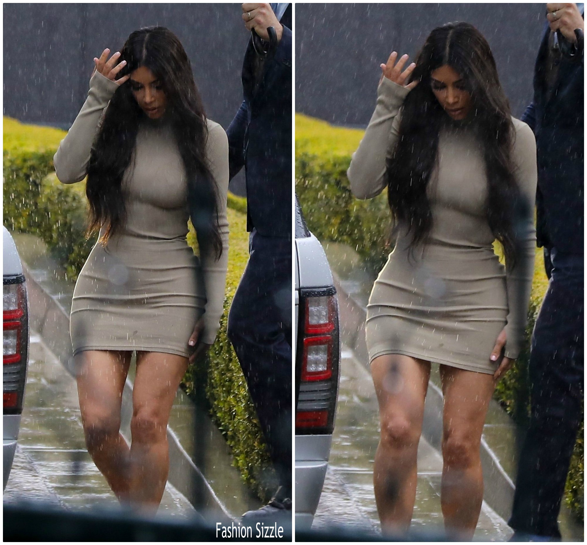 Kim Kardashian  In Yeezy  @ Leaving   Bel Air Hotel In LA