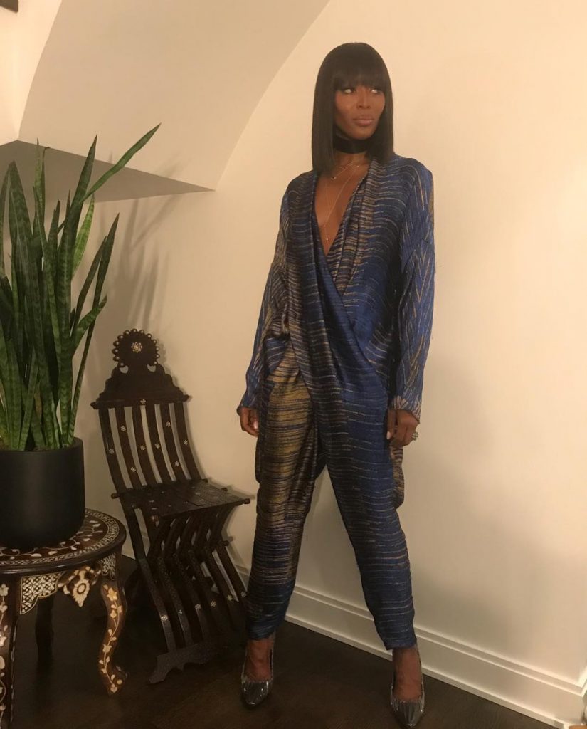Naomi Campbell In Poiret Out In New York City