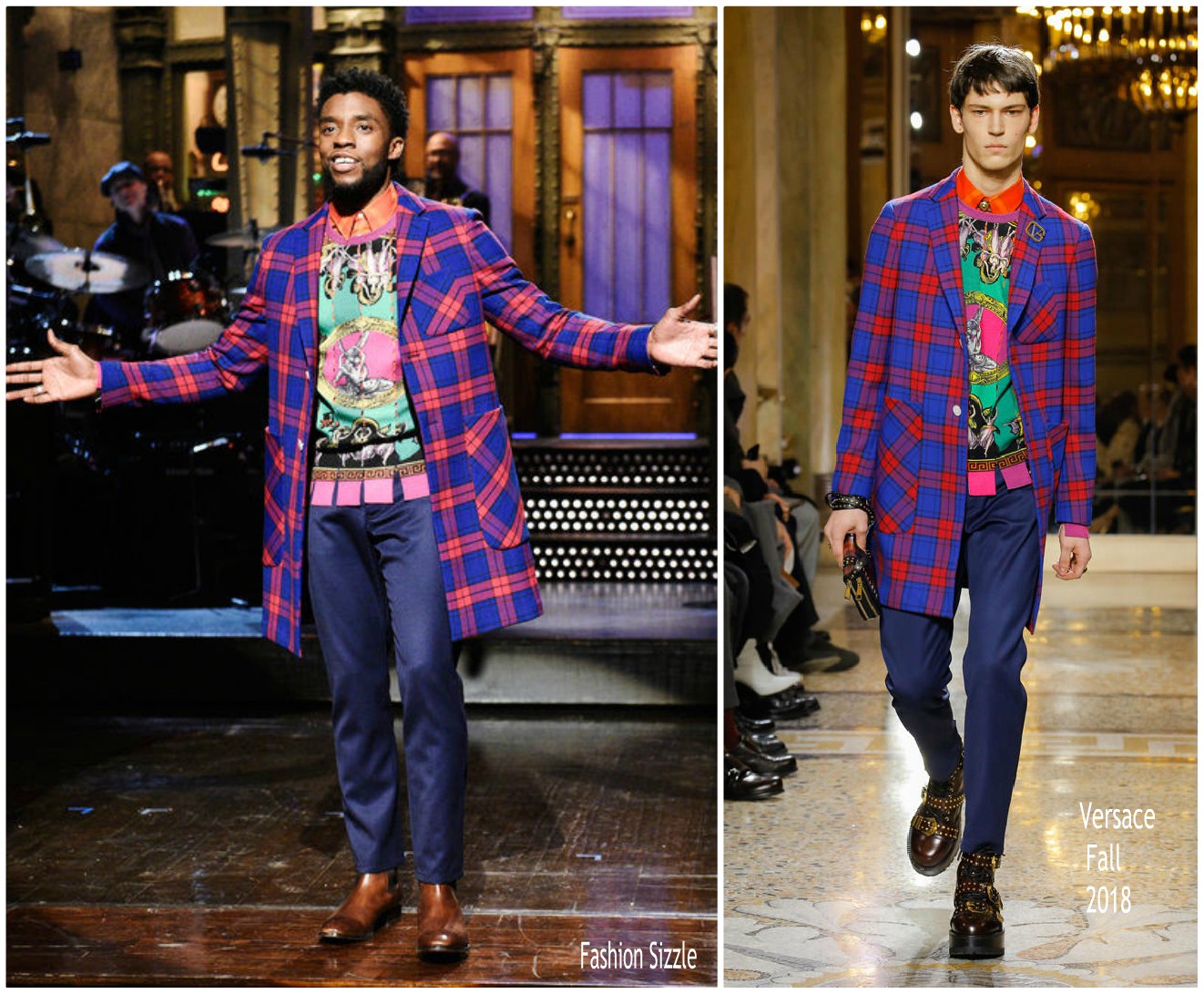Chadwick Boseman In Versace  @ Saturday Night Live