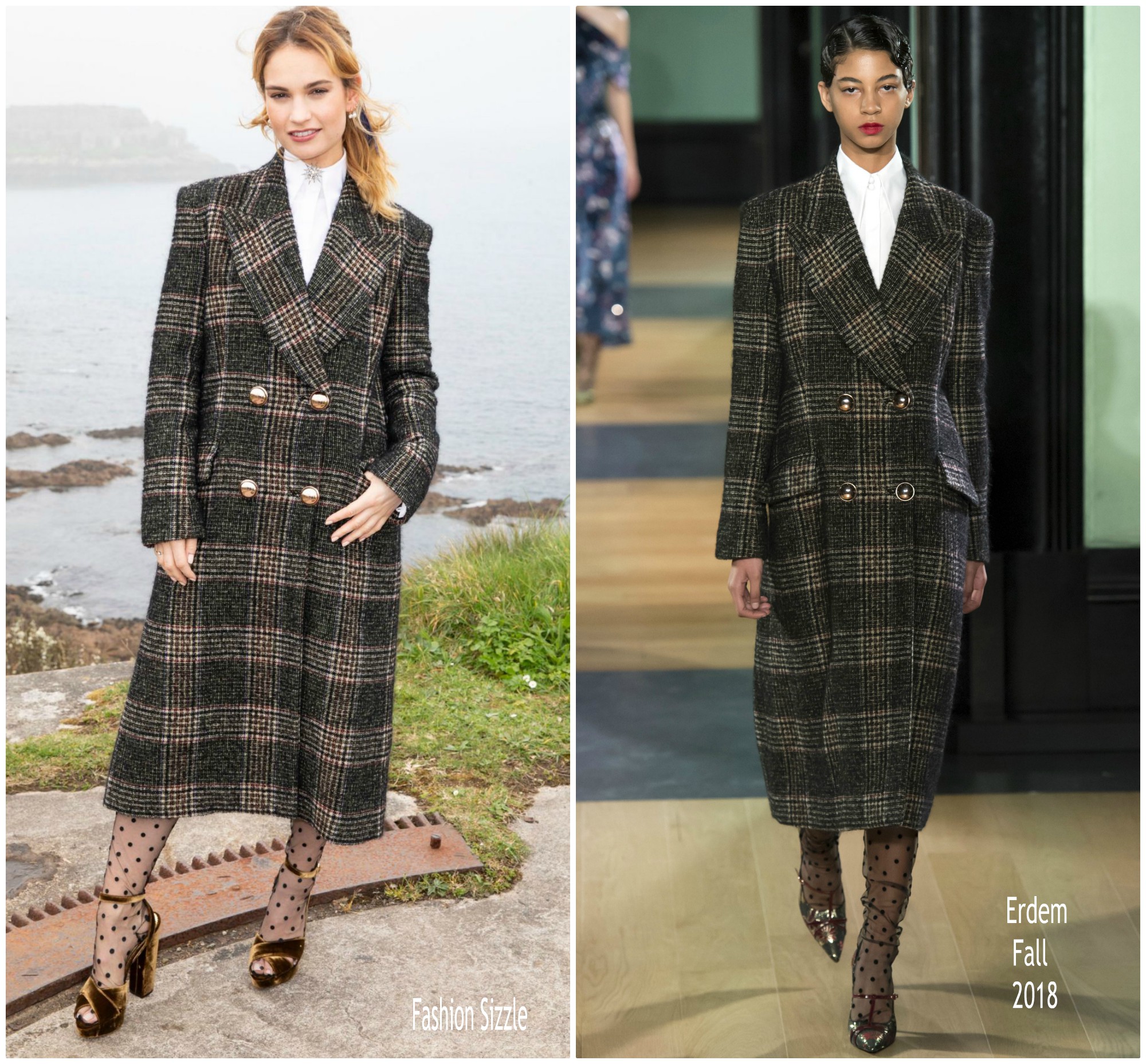 Lily James  In Erdem @ “The Guernsey Literary & Potato Peel Pie Society” Photocall in Guernsey