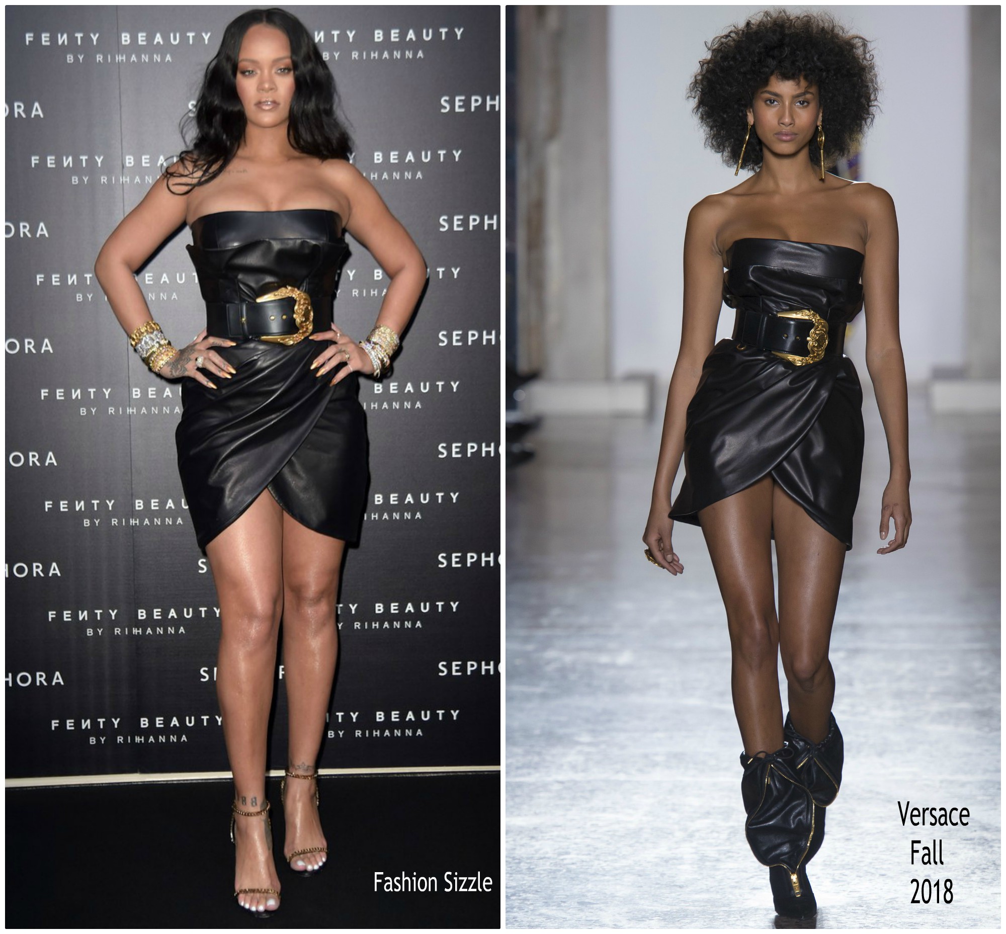 Rihanna in Versace @ Fenty Beauty Milan Launch Event