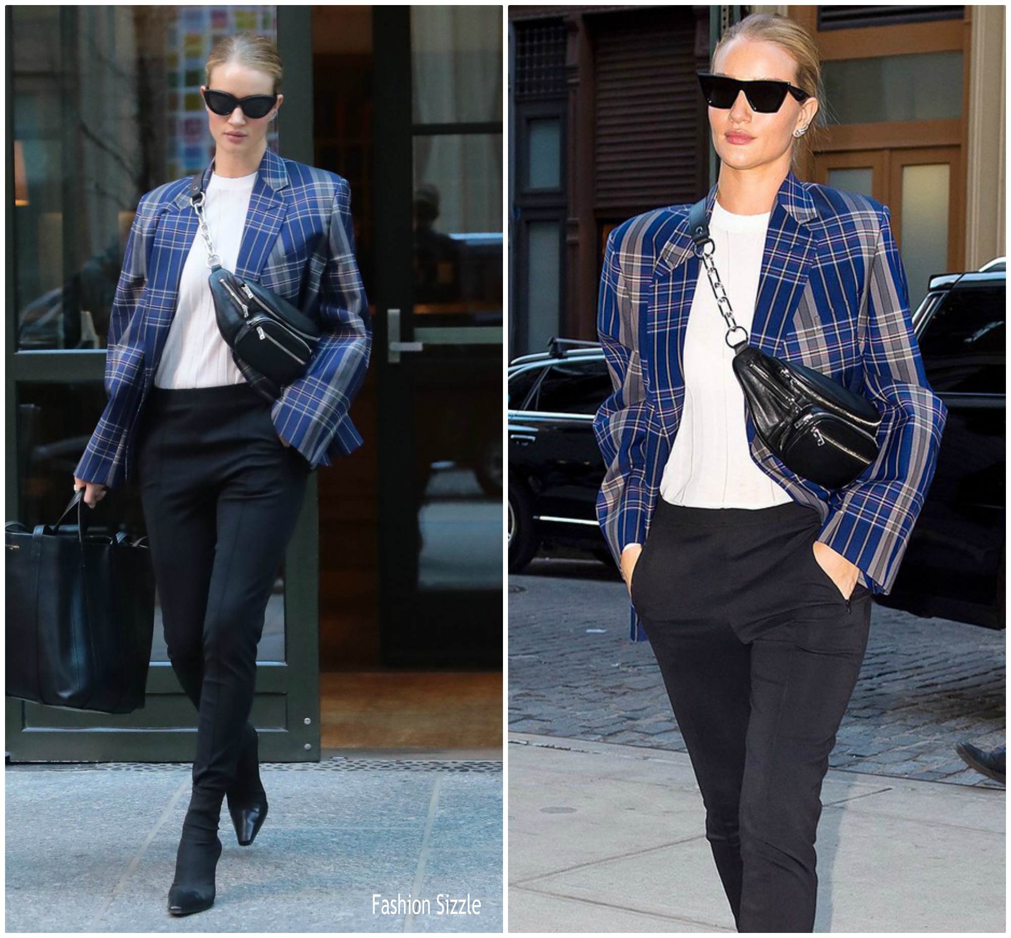  Rosie Huntington-Whiteley  In Acne Studios  -Out In New York