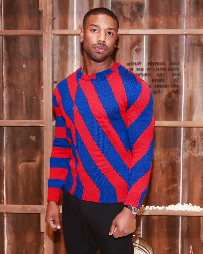 Michael B. Jordan Front Row At Calvin Klein Fall 2018 - Fashion ...