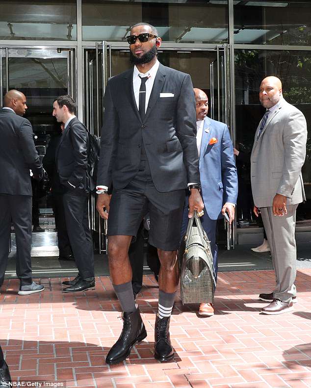 LeBron James In Thome Browne @ NBA Finals Cavs vs Warriors Game 1