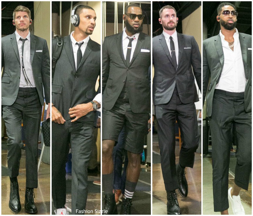 Cavaliers   Arrive In Suits  @ NBA Finals Cavs Vs Warriors Game 1