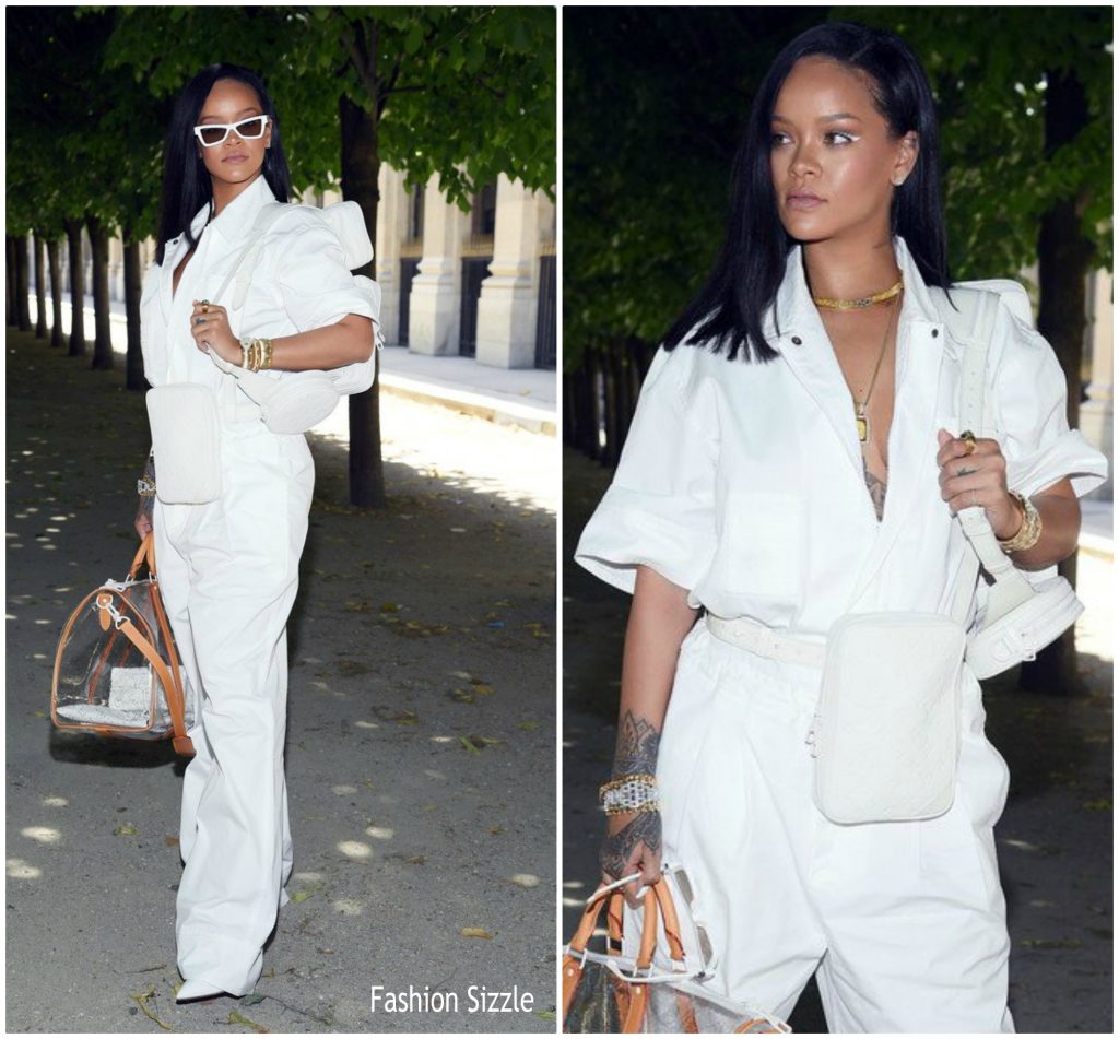Rihanna in Louis Vuitton @ Louis Vuitton Menswear Spring/Summer 2019 Show