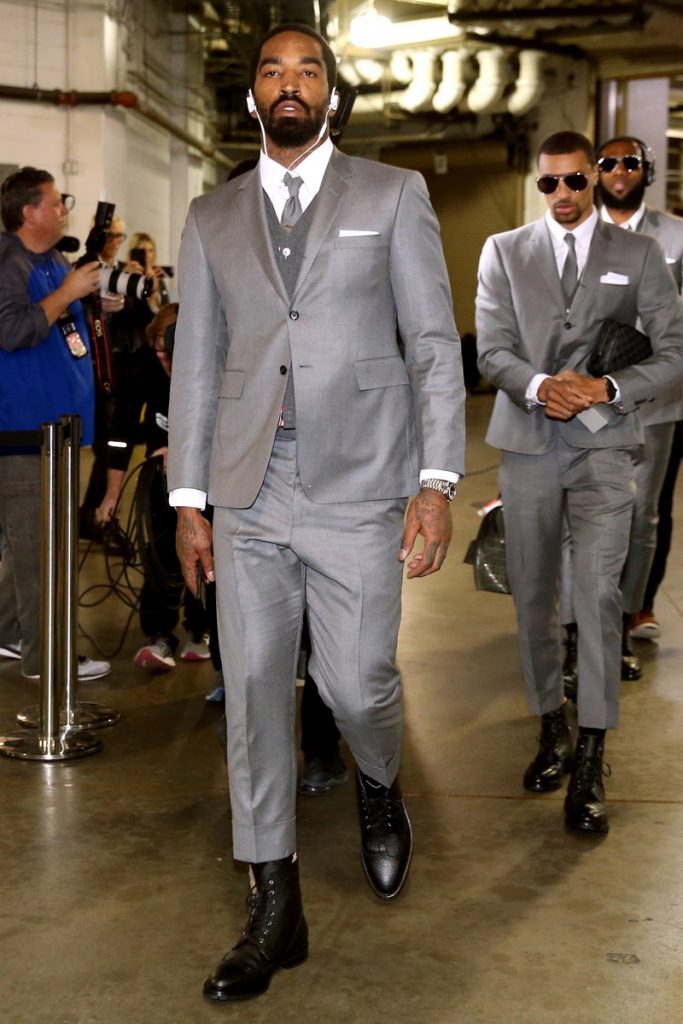 Cavaliers Players in Thom Browne Suits @ NBA Playoffs Game Against ...