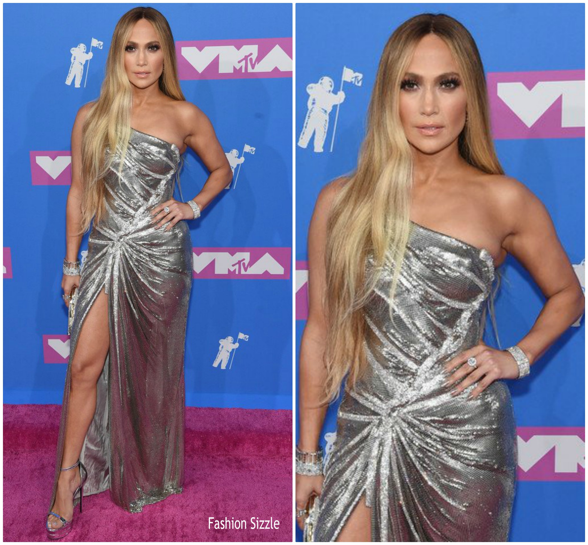 Jennifer Lopez In Versace  @ 2018 MTV VMAs