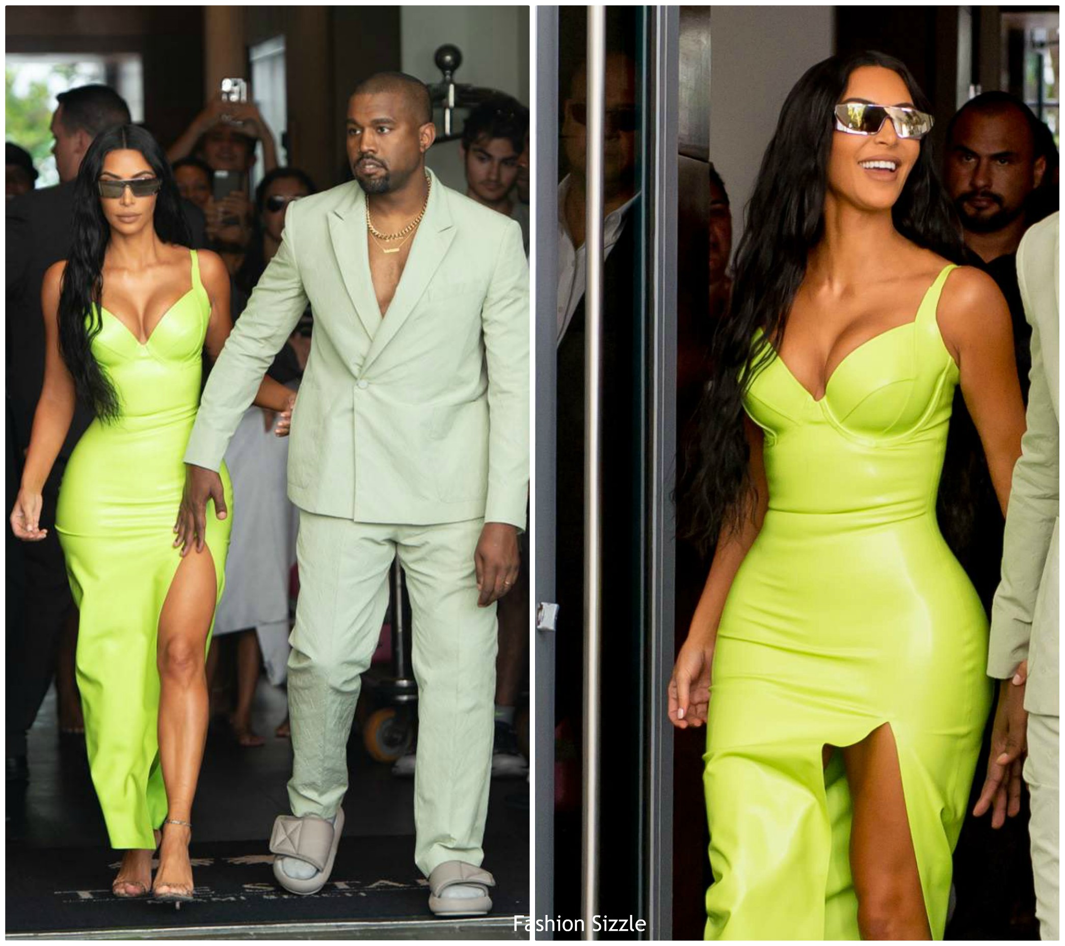 Kanye West Nails Summer In Louis Vuitton Suit & Yeezy Slides