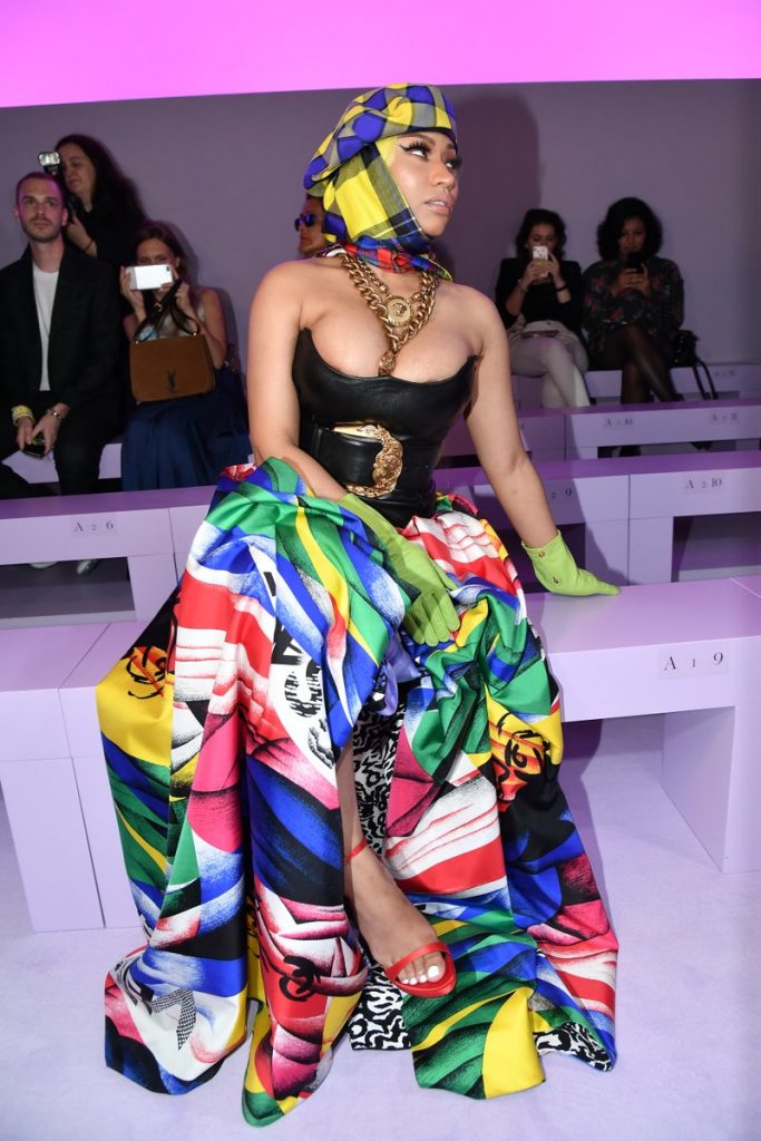 Nicki Minaj In Versace Front Row @ Versace Spring 2019