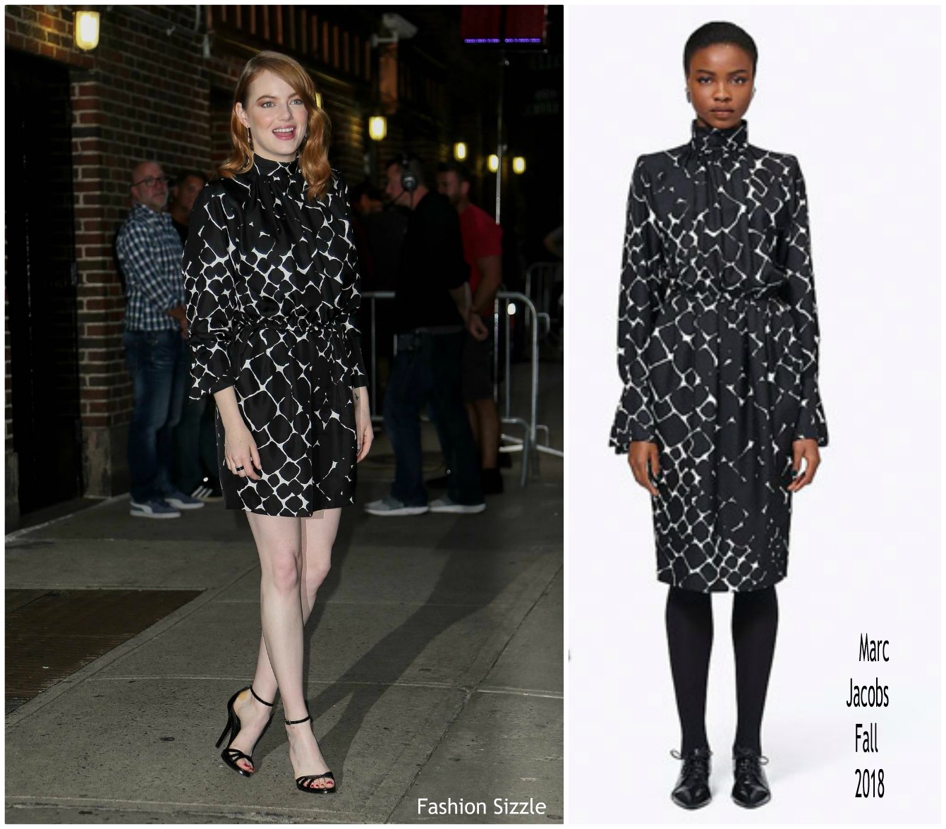 Emma Stone In Marc Jacobs @ The Late Show with Stephen Colbert