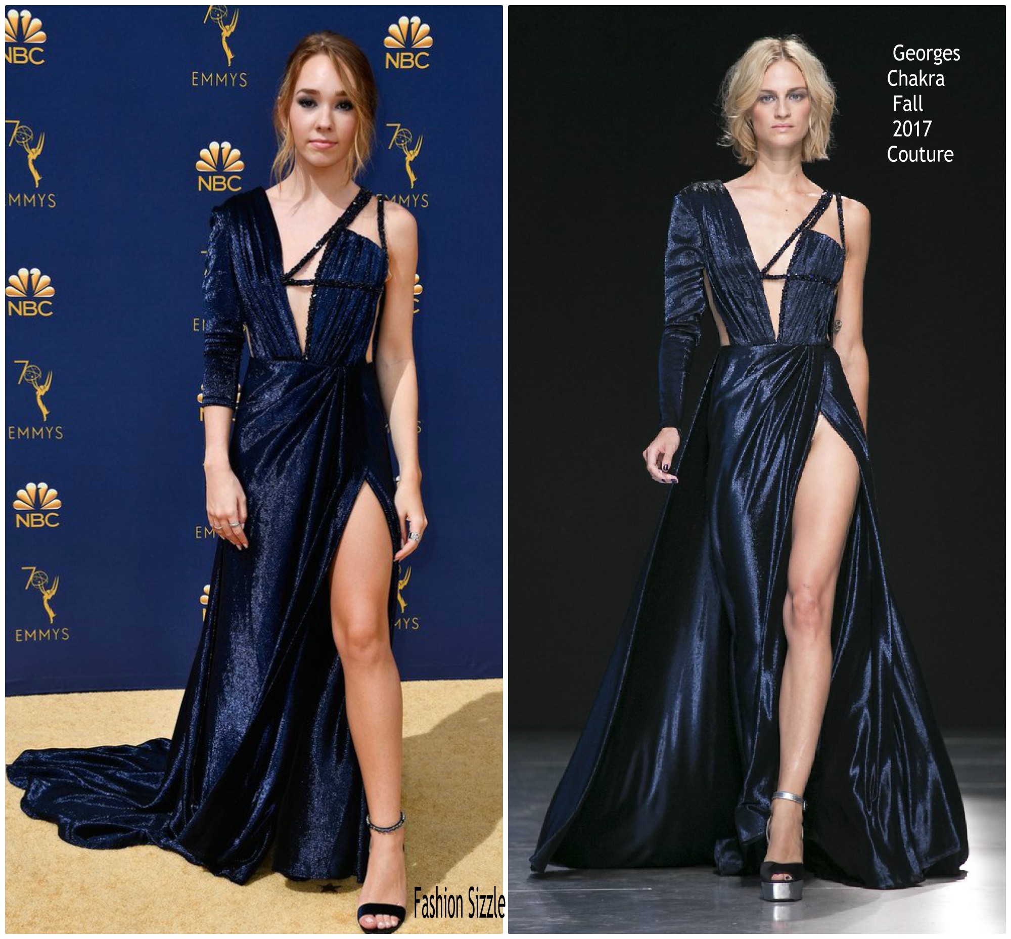 Holly Taylor  In Georges Chakra  @ 2018 Emmy Awards