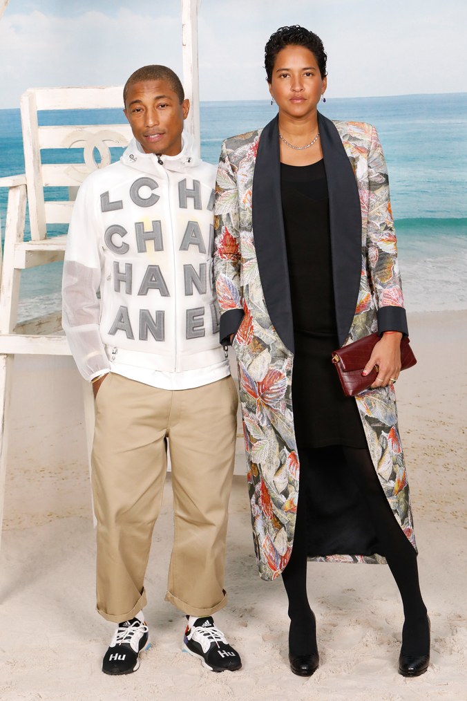 Pharrell Williams and Helen Lasichanh @  Chanel Spring/ Summer 2019