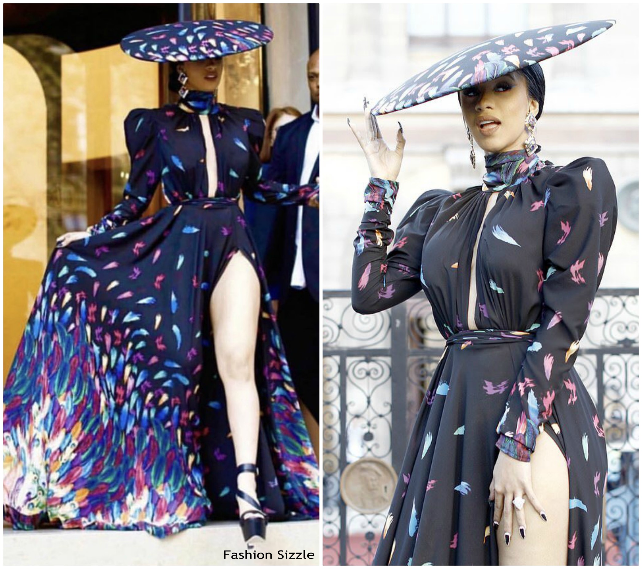 Cardi B In Michael Costello – Out In Paris