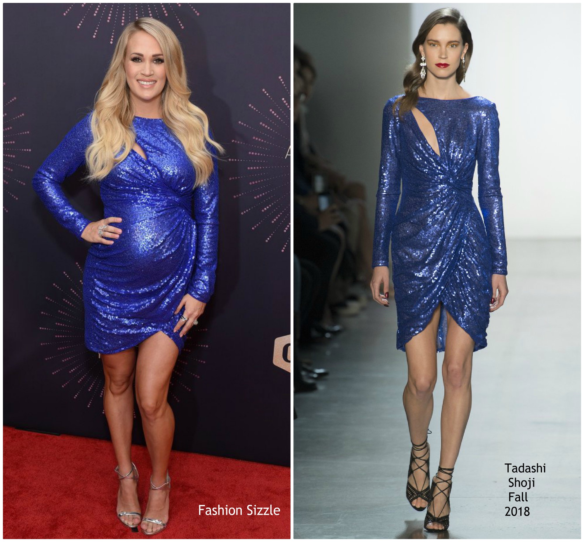 Carrie Underwood In Tadashi Shoji  @ 2018 CMT Artists Of The Year