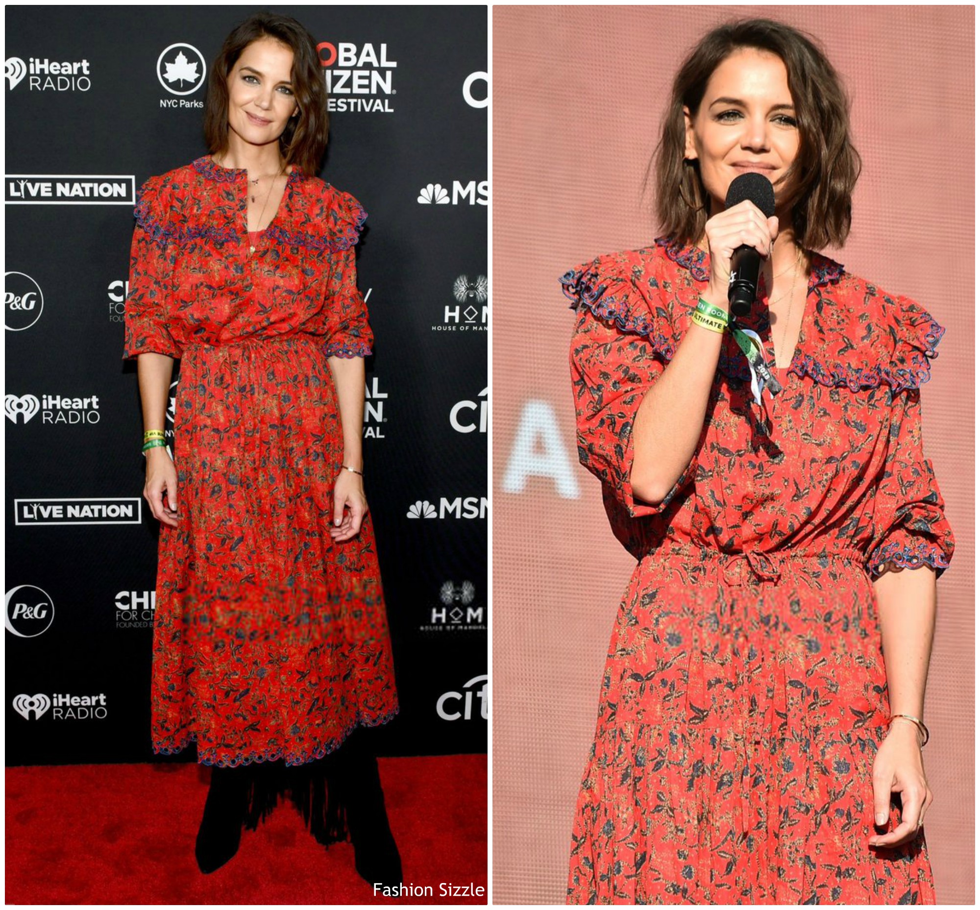 Katie Holmes  In Isabel  Marant  @ 2018 Global Citizen Festival: Be The Generation
