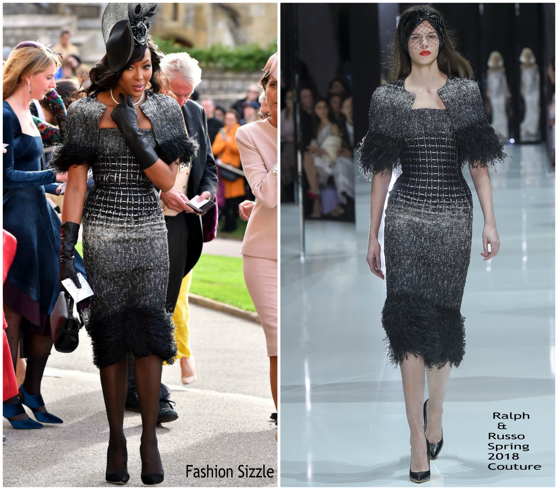 Naomi Campbell In Ralph & Russo Couture  @ Princess Eugenie Of York’s Wedding